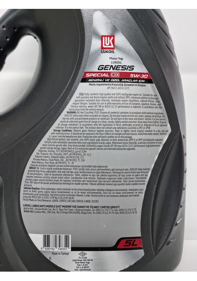 Lukoil Genesis Special C3x 5W-30 Motor Yağı 5 L