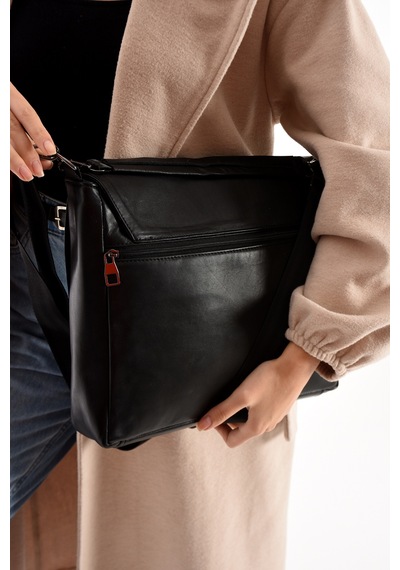 Erzeno Hakiki Deri Unisex Siyah Laptop Çantası Notebook Çantası Macbook Çantası Ve Evrak Çantası Siyah - 771182288 Siyah