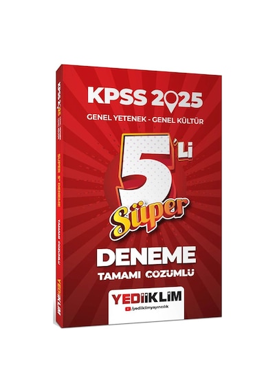 2025 Kpss Genel Yetenek Genel Kültür Tamamı Çözümlü Süper 5 Li Deneme