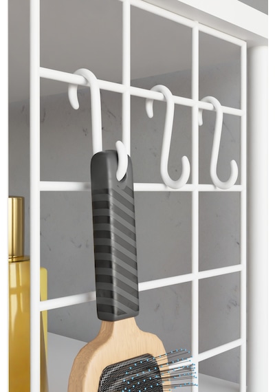 4 Katlı Çevir Kur Beyaz Metal Telli Banyo Rafı Çok Amaçlı Düzenleyici, Organizer Stand Banyo Dolabı Antrasit