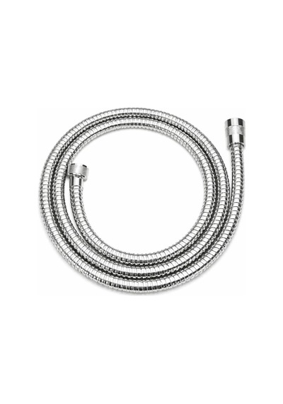 Duş Spiral Hortumu + Paslanmaz Parlak Polisajlı + Çift Kenetli - 100 Cm Krom