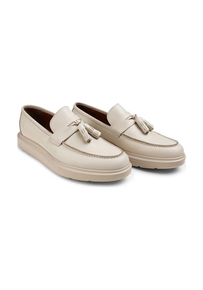 Deery Hakiki Deri Bej Rengi Comfort Erkek Loafer Bej (492271234) Bej