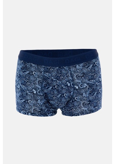 Dagi Erkek Lacivert Mavi 3'lü Desenli Micro Modal Boxer- 4210lm Lacivert - Mavi