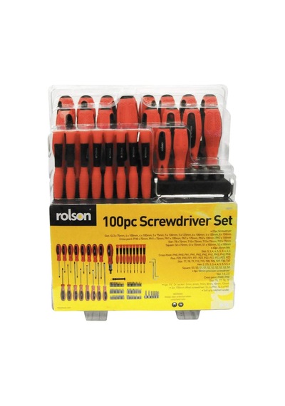 Rolson 28895 100 Pc Screwdriver Set