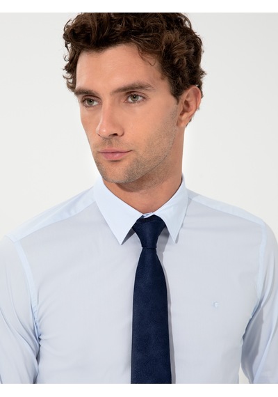 Cacharel Açık Mavi Slim Fit Uzun Kollu Gömlek Denım