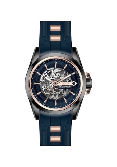 Fiesta F600120 Otomatik Silikon Kordon Erkek Kol Saati Rose Gold - Siyah