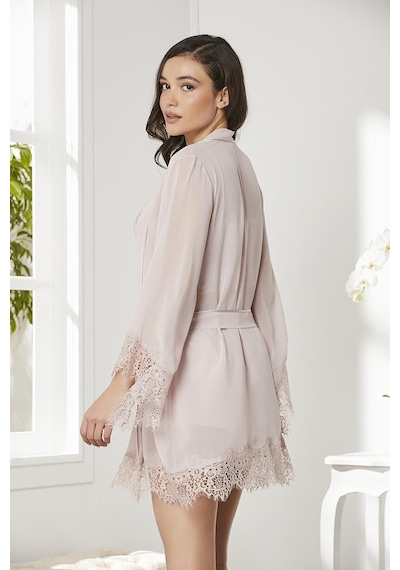 Pierre Cardin 4lü Gecelik Sabahlık Şort Çeyiz Set 7005 Pudra