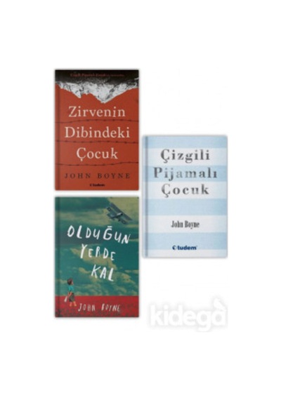 Çizgili Pijamalı Çocuk - Zirvenin Dibindeki Çocuk - Olduğun Yerde Kal - John Boyne 3 Kitap Set
