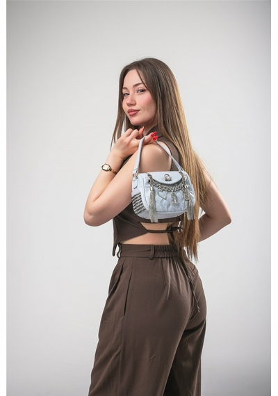 Ççs 18242 Kadın Çapraz Askılı Çanta Mavi