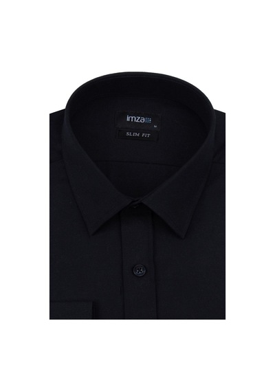 İmza Siyah Uzun Kollu Bez Ayağı Sert Yaka Cepsiz Pamuklu Basic Slim Fit Dar Kesim Gömlek 1004240057-siyah Siyah İmza Siyah Uzun Kollu Bez Ayağı Sert Yaka Cepsiz Pamuklu Basic Slim Fit Dar Kesim Gömlek 1004240057-siyah Siyah