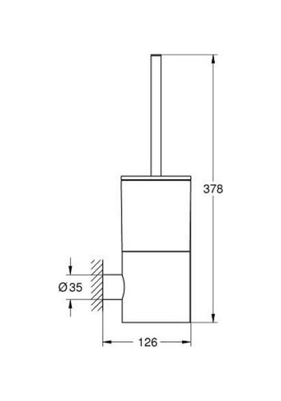 Grohe Atrio Tuvalet Fırçası - 40892000 Gümüş
