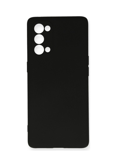 Oppo Reno 5 Pro Kılıf Nano İçi Kadife Silikon - Siyah -