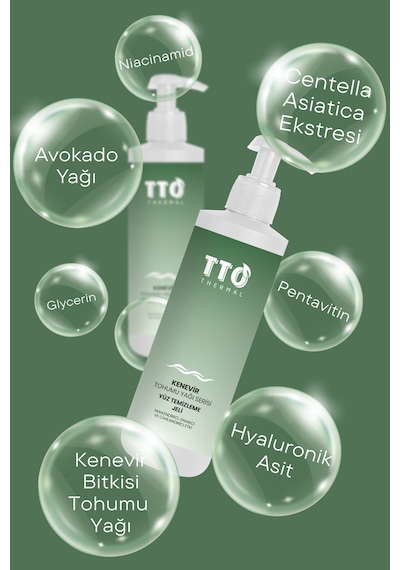 Tto Thermal Kenevir Bitkisi Tohumu Yağı Yüz Temizleme Jeli 200 ML