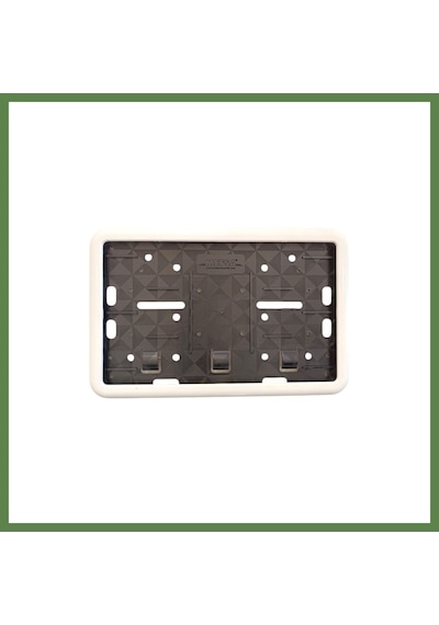 Bezos Çerçeveli Motor Plakalık Plaka Altlığı Beyaz 17x26 Cm Hb006