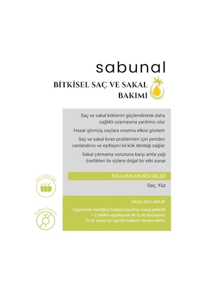 Sabunal Amla Sabunu 4 Adet - Saç ve Sakal Bakımına Uygun Doğal Sabun