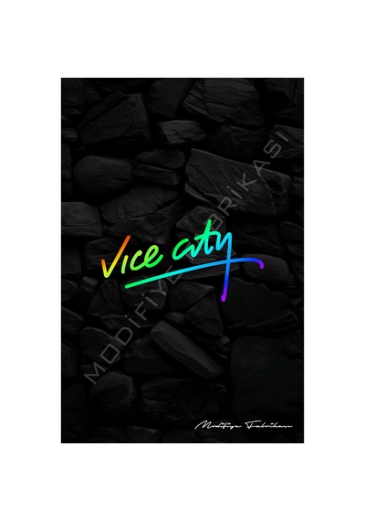 Vice City Sticker Folyo - Hologram - 16 X 8 Cm