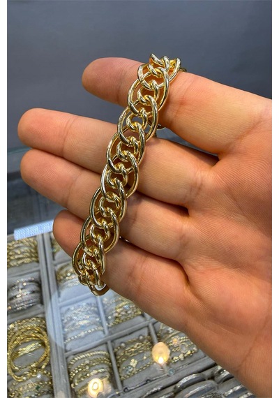 Taşsız Spor Bileklik Gold Renk Altın 11001398