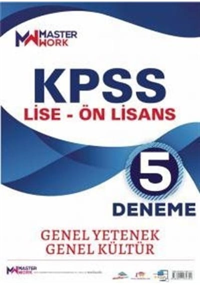 KPSS Lise-Ön Lisans-Genel Yetenek - Genel Kültür 5 Deneme- Master Work