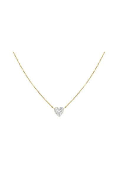 Rosefield Jnphg.j1273 Altın Renk Pave Kalp Çelik Kolye