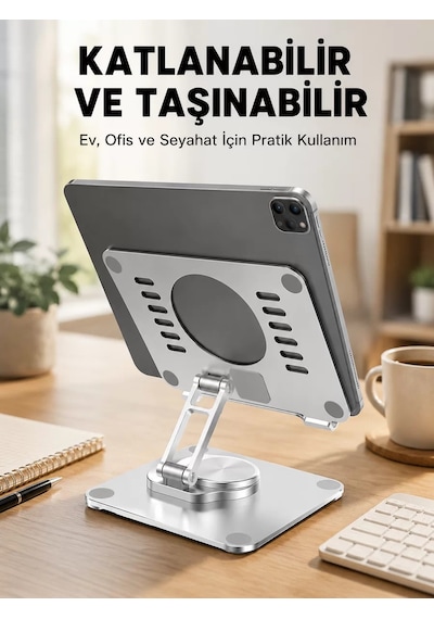 Taşınabilir Katlanır Tablet Braketi Masaüstü Stand Yeni Nesil Belirtilmemiş 06302079