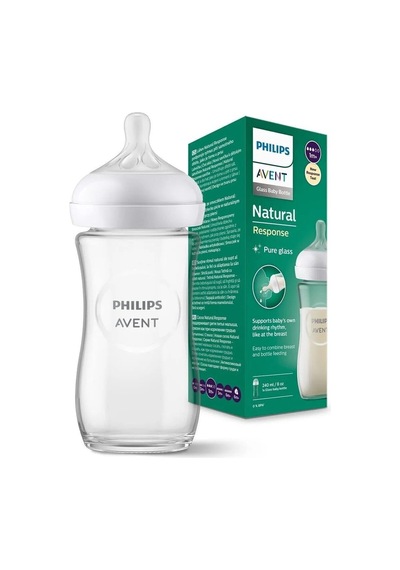Natural Güvenli Cam Biberon 240ml 1 Ay 8710103876236
