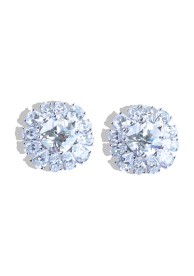 Okyanusun Kalbi Sky Diamond Gümüş Küpe Gümüş