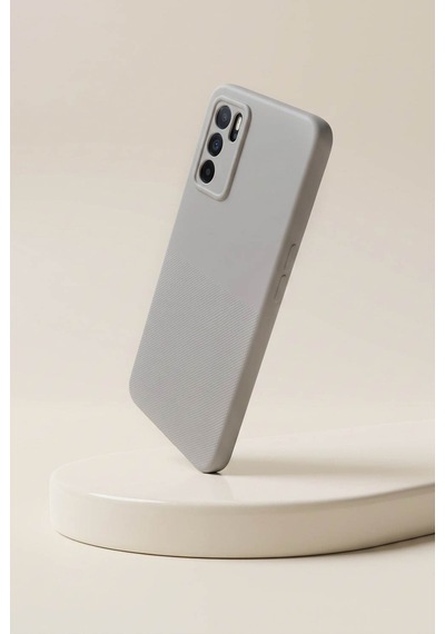 Oppo A16 4g Uyumlu Kamera Korumalı Silikon Telefon Kılıfı Darbe Emici İçi Kadife Tırtıklı Kaymaz Yüzeyli Yumuşak Kılıf-54270 Gri