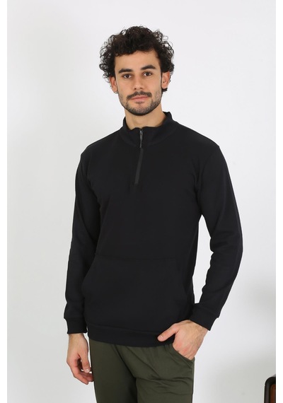 Akbeniz Erkek 3 Iplik Penye Sweatshirt 6850-Siyah