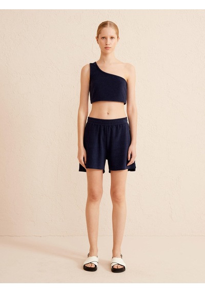 Xint Lacivert Regular Fit Pamuklu Havlu Şort 275380