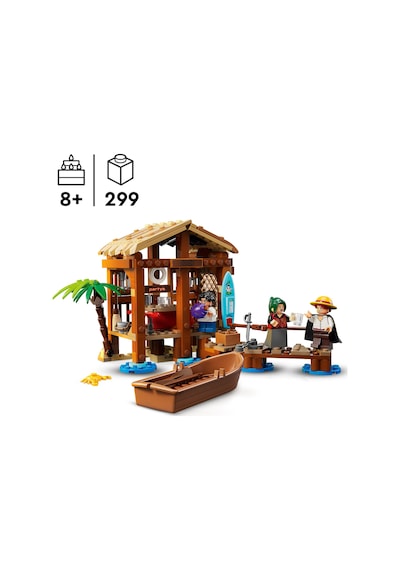 LEGO® ONE PIECE Yel Değirmeni Köyü Kulübesi 75636 - 8 Yaş ve Üzeri Çocuklar için Yaratıcı Oyuncak Yapım Seti (299 Parça)