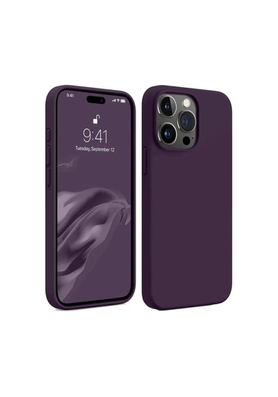 Apple İphone 15 Pro Max Kılıf First Silikon - Mürdüm