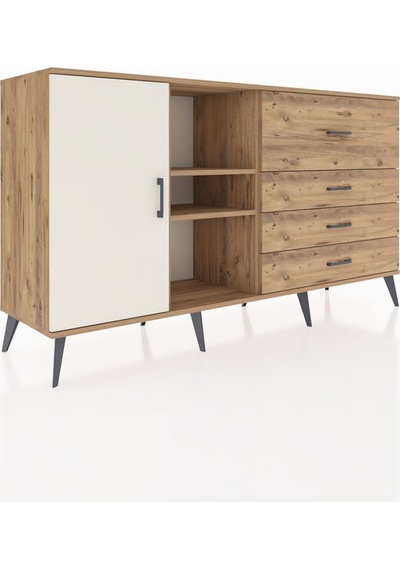 Hyperion Konsol 4 Raflı 4 Çekmeceli Tek Kapaklı 176x44x99 Çam-ay Çam-aytaşı/çam Hyperion Konsol 4 Raflı 4 Çekmeceli Tek Kapaklı 176x44x99 Çam-ay Çam-aytaşı/çam