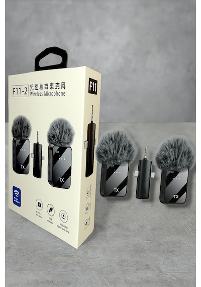 F11-2 Wireless Microphone Kablosuz Mikrofon Seti