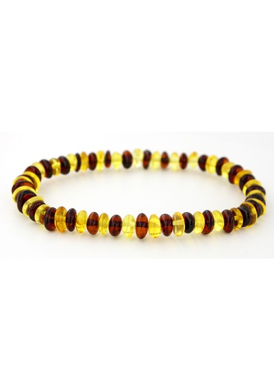 Kehribar Bileklik Amorf Tasarım Ambergold Blk23-88 Çok Renkli