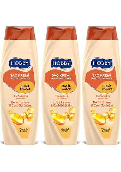 Hobby Saç Kremi Klasik 3 x 600 ML