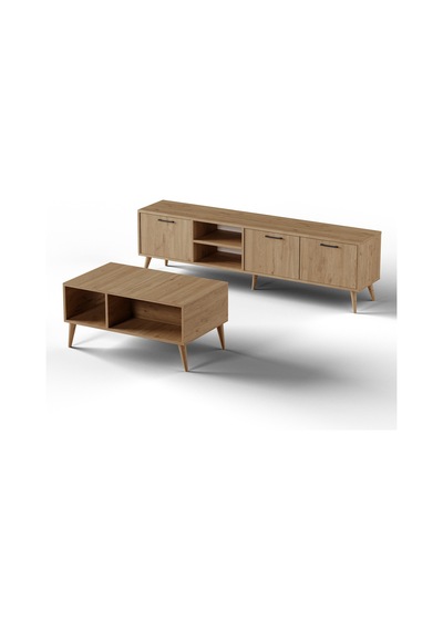 Mezza Set 1587-2076 Exxen 180 Cm Tv Ünitesi + Exxen Orta Sehpa - Sepet Rengi Mezza Set 1587-2076 Exxen 180 Cm Tv Ünitesi + Exxen Orta Sehpa - Sepet Rengi