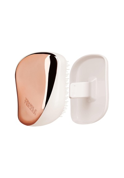 Compact Styler Rose Gold Ivory Kapaklı Saç Fırçası - Seyahat Ve Çanta Boy Tarak