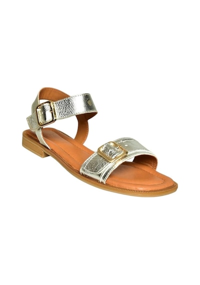 Fox Shoes U944834003 Gümüş Hakiki Deri Kadın Sandalet Gümüş-hakiki Deri
