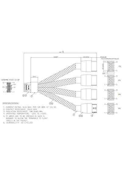Ekran Kartı Güç Kablosu Pcı-e 5.0 4x8pin/16pin 12+4 14017-01140