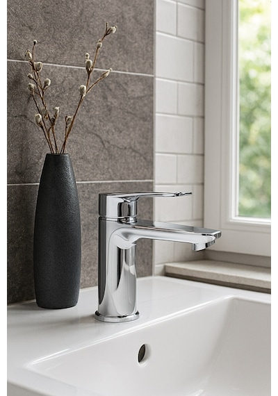 Krom 4lü Set Banyo Bataryası Eviye Bataryası Lavabo Bataryası Duş Tepe Yağmurlama Seti Özel Seri 2 Krom
