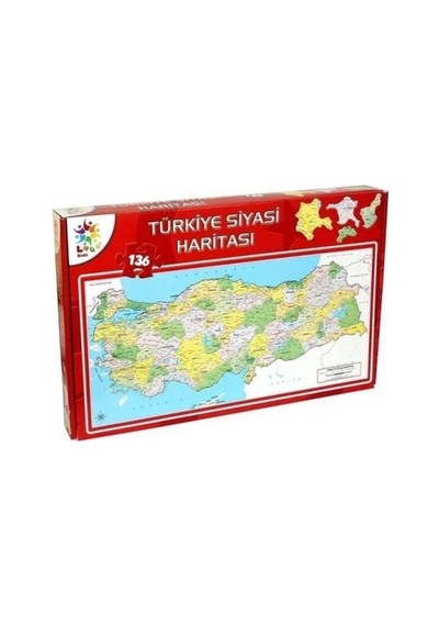 Kutulu Türkiye Siyasi Harita 136 Parça