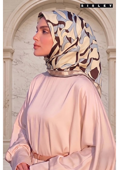 Sisley İpek Saten Eşarp-asm2035 Lila