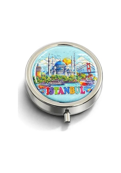 Pratik İstanbul Temalı İlaç Kutusu 5x5 Cm