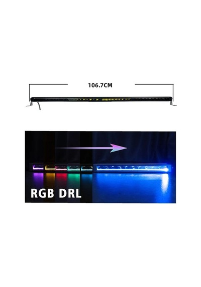 Offroad Sis Lambası Beyaz 200w 106,7 Cm Beyaz-sarı Gündüz Ledli 12-36v Adet / Lass360-3