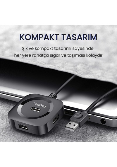 Tr 4 Portlu Usb 2.0 Çoklayıcı Hub Siyah