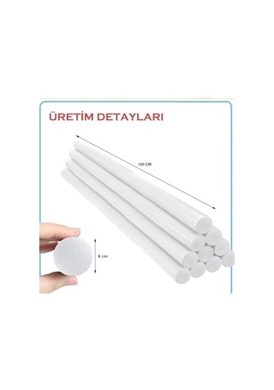 Senal Ticaret 5 Adet Beyaz Renk Yüzme Makarnası, Deniz Ve Havuz Makarnası, Köpük Sosis Beyaz