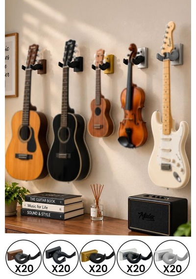 Lastvoice Eds-666-100x Kaliteli 100'lü Enstrüman Duvar Askısı Standı Aparatı Toptan Paket-2 Gitar, Ukulele, Keman, Bağlama Uyumlu