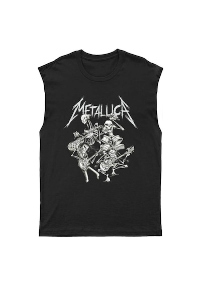 Adrift Metallica Kesik Kol Tişört Kolsuz T-shirt Bkt5634 Siyah