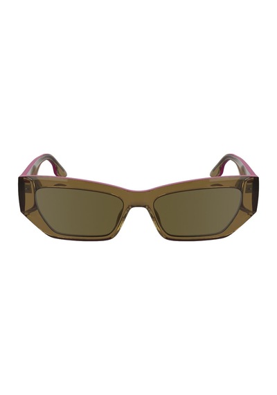 Karl Lagerfeld Kl 6160s 210 54 Unisex Dikdörtgen Şeffaf Kahverengi Kemik Güneş Gözlüğü Kahverengi