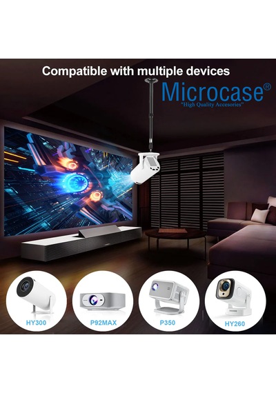 Microcase Metal Uzayabilen Döner Başlıklı Cctv Kamera Projeksiyon Duvara Monte Askı Aparatı-al5282